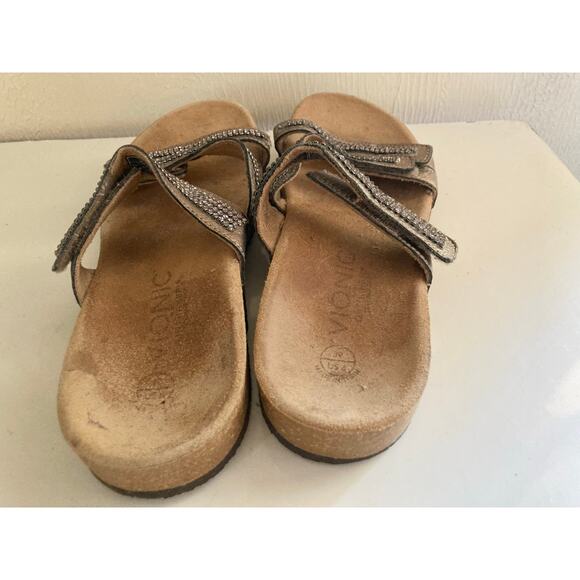 Vionic Rhinestone Slide Sandals EU 39 US 8 Bronze Orthotic Comfort Shoes - Picture 3 of 6